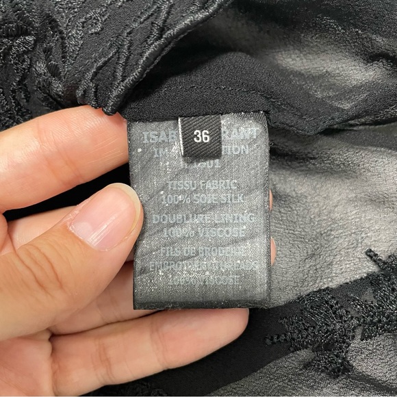 SOLD // Isabel Marant Embroidered Silk Dress Black Size 36 / Small - Picture 11 of 14